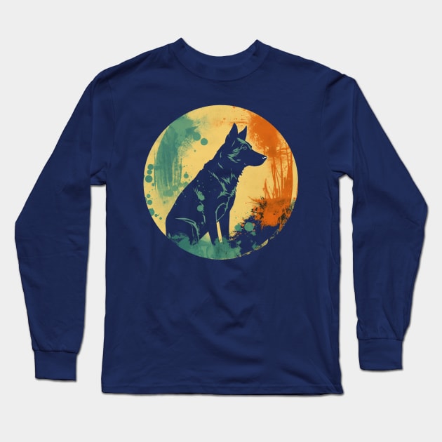 Vintage German Shepard Long Sleeve T-Shirt by Xinoni